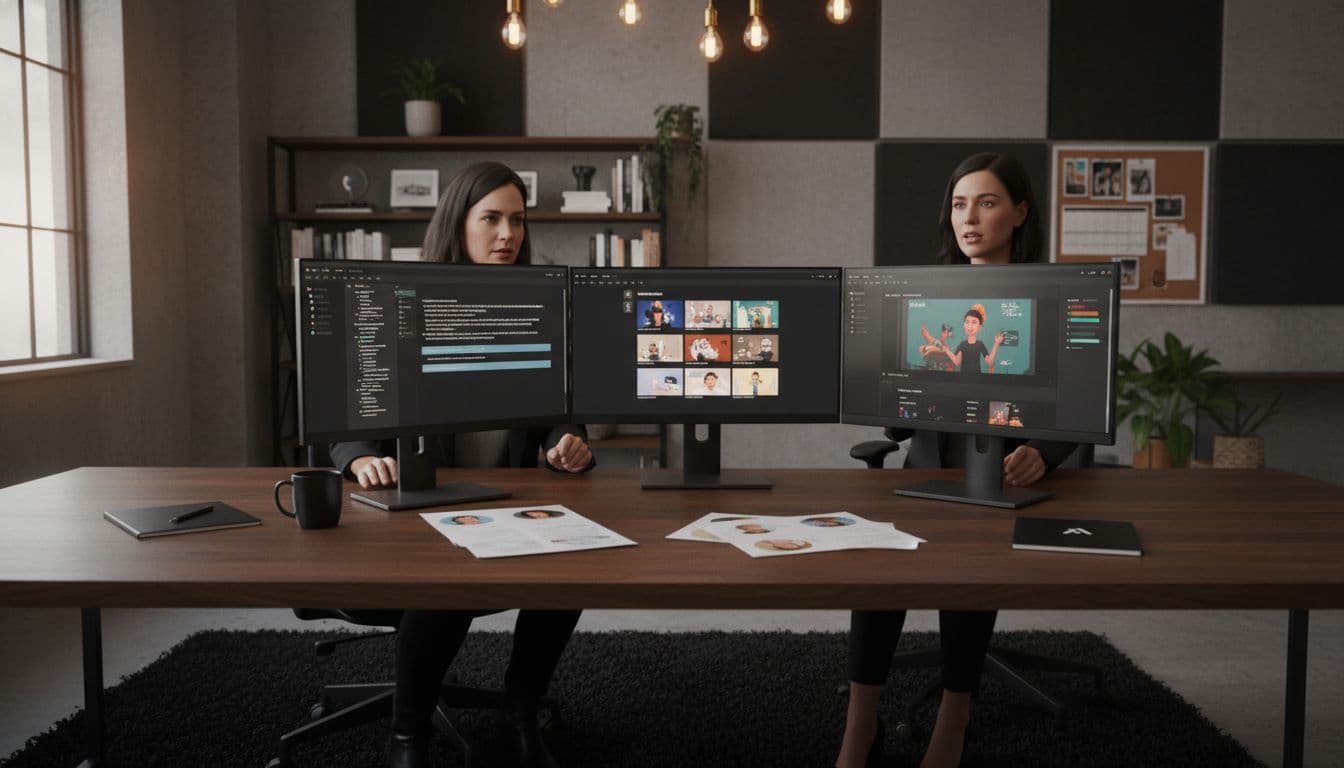 ai explainer video workspace