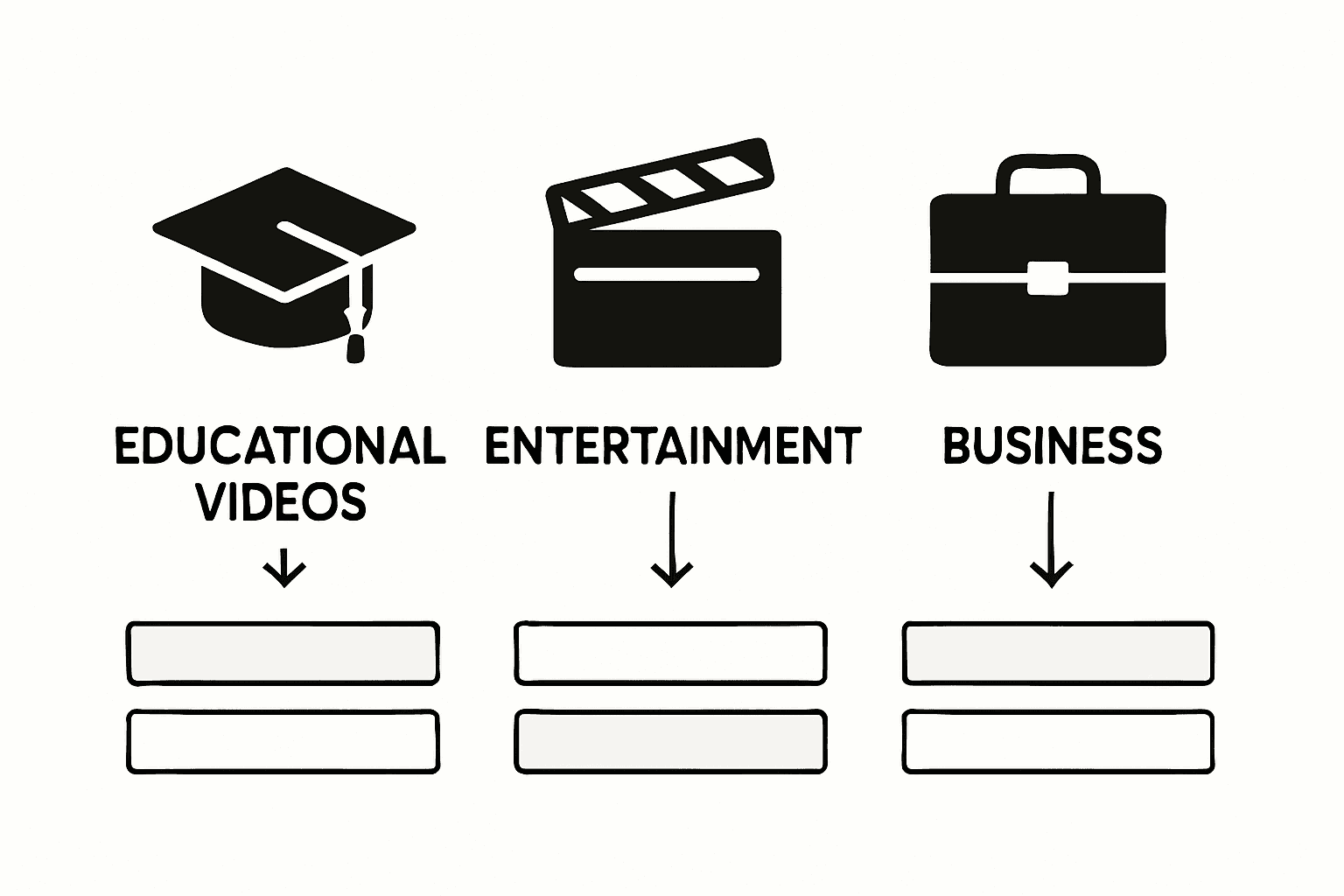 Infographic compares video content types