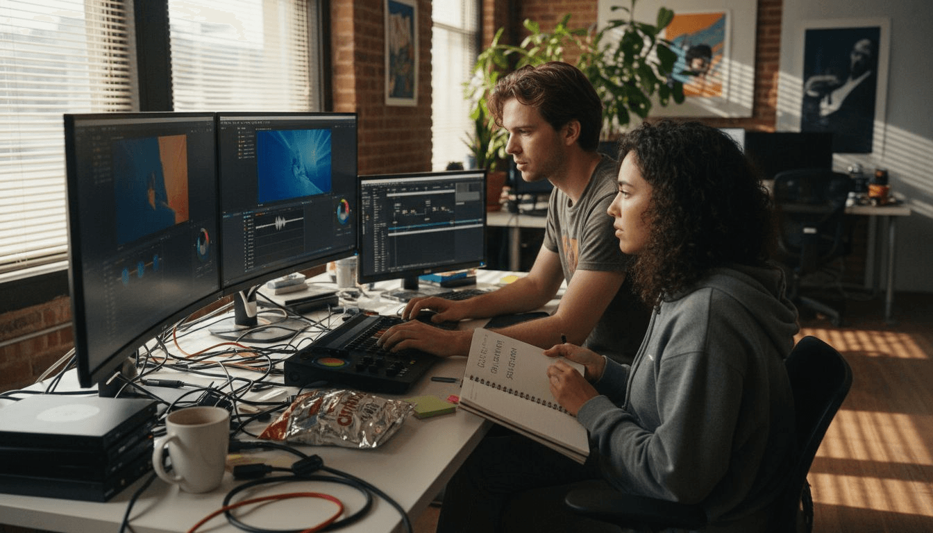 Team editing various video formats