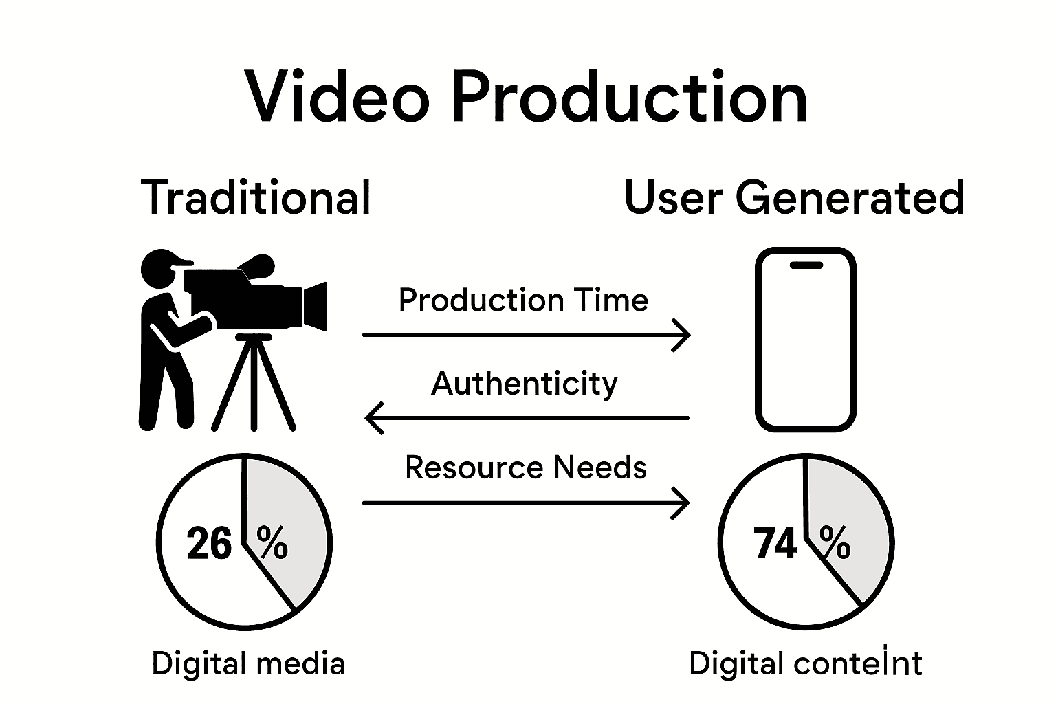 Infographic compares user and traditional video