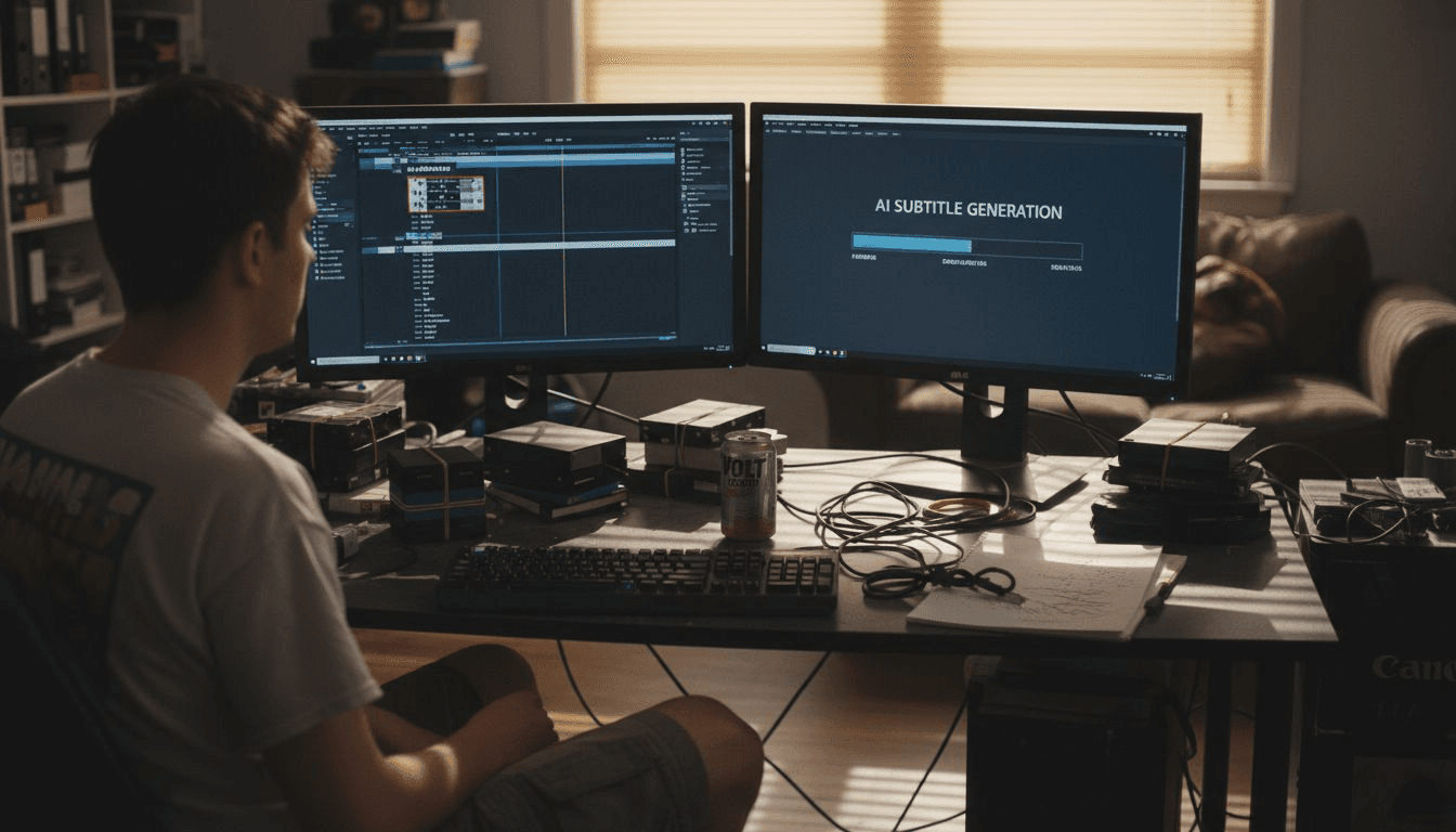 Editor reviewing AI automation in video workflow