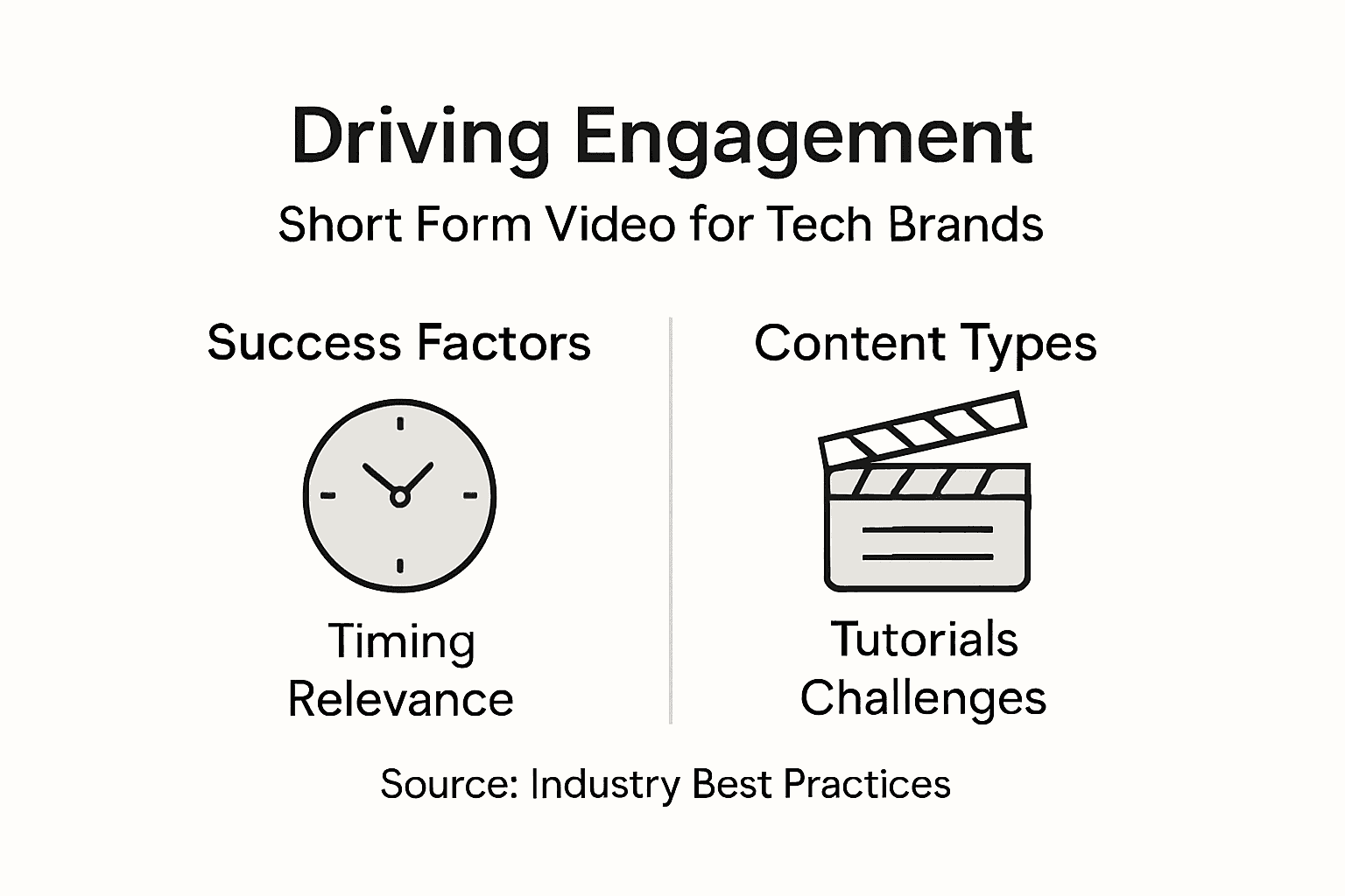 Infographic on tech video engagement drivers